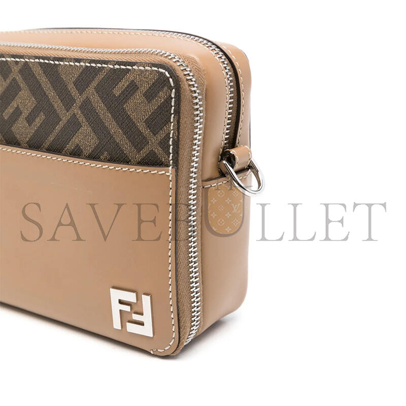 FENDI FF ORGANIZER CAMERA CASE BEIGE 7M0357AFF2F1HRM (17.5*14*6.5cm)  